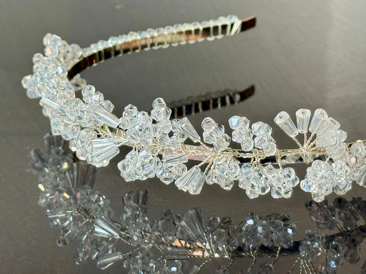 AKSESUAR TAÇ KRİSTAL TAŞLI  - BEYAZ