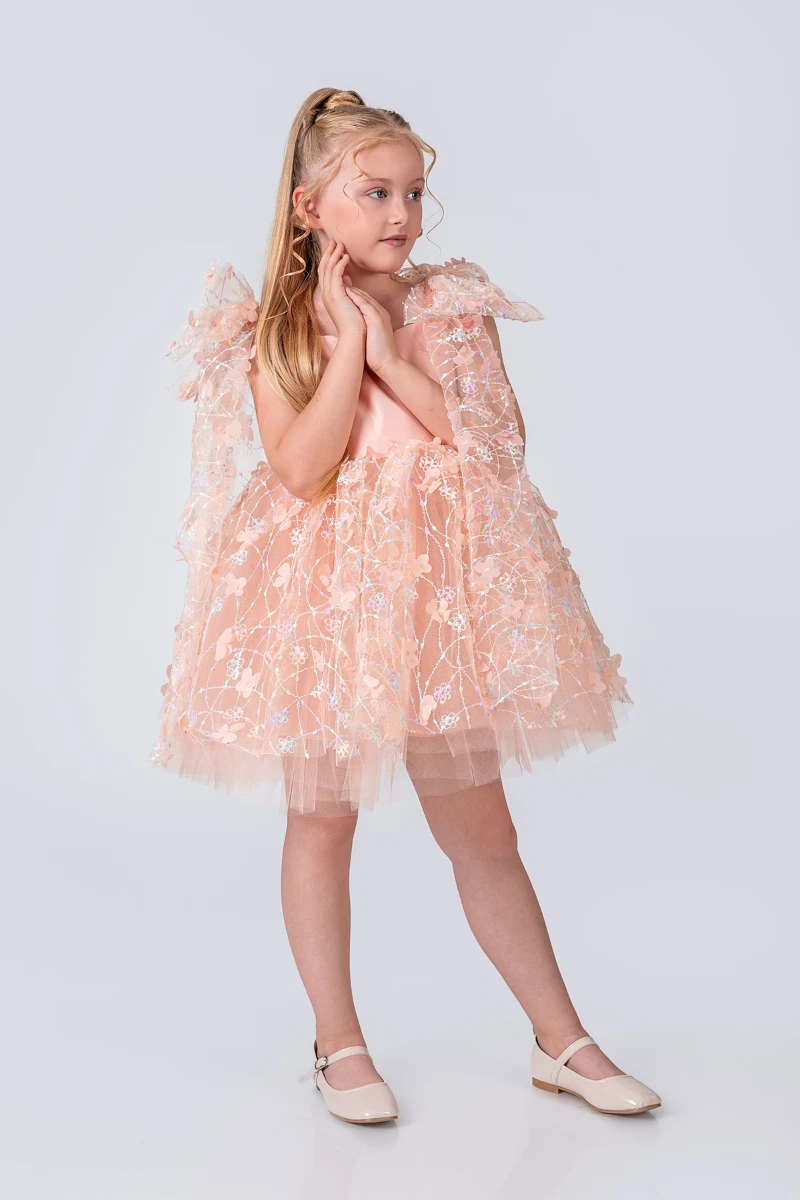 Papatya Model Kız Çocuk Abiye Elbise  - SOMON