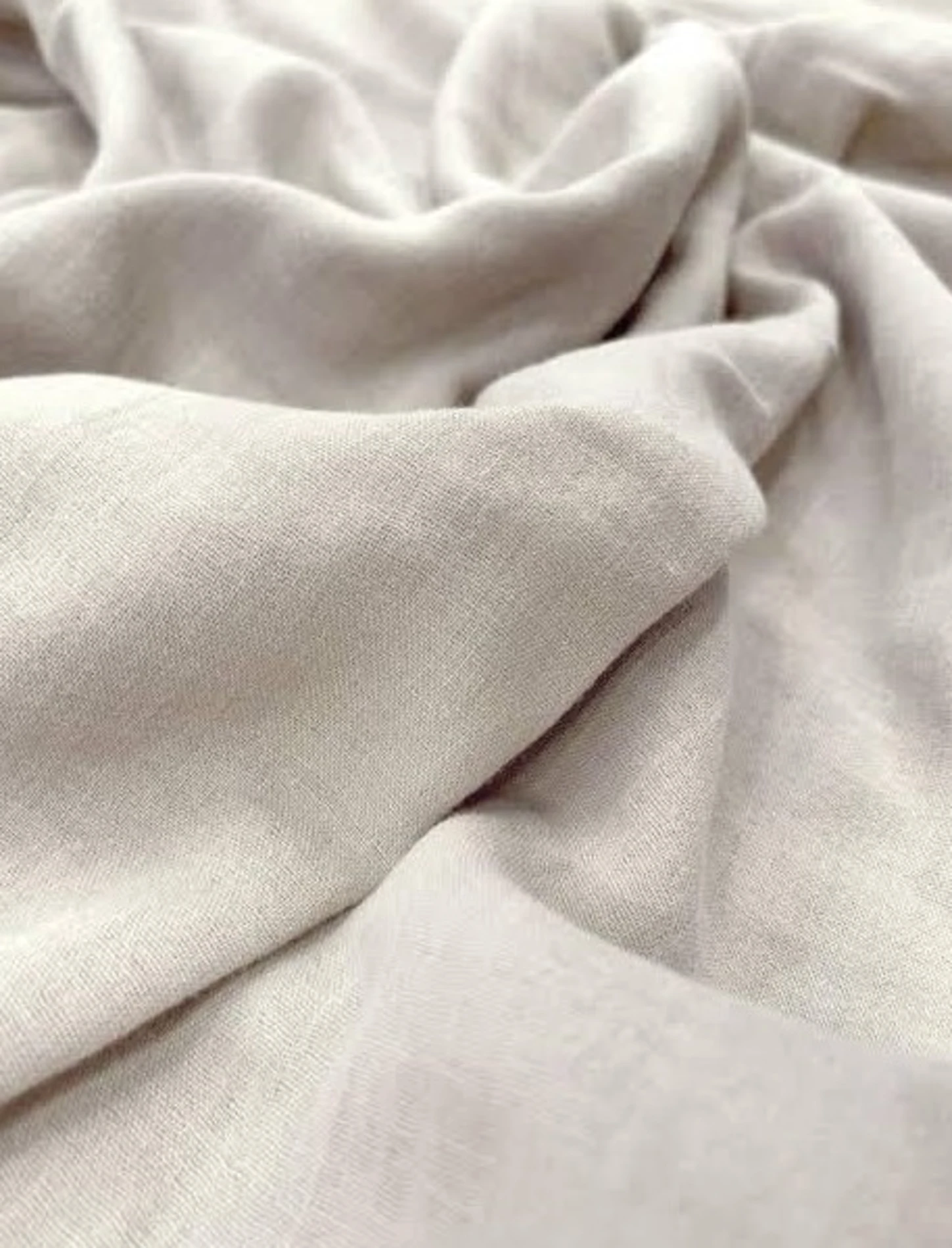  Çift Katlı Muslin Kumaş - Doğal Muslin Kumaş - Organik Kumaş 1 Metre  En: 150cm - BEJ